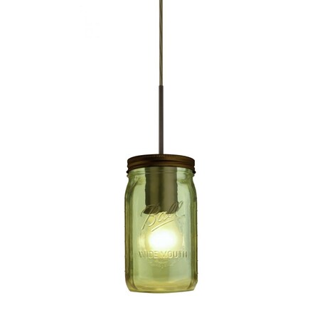 Besa Lighting Besa Pendant Milo 4 Bronze Green 1x40W Medium Base A15 1JC-MILO4GR-BR